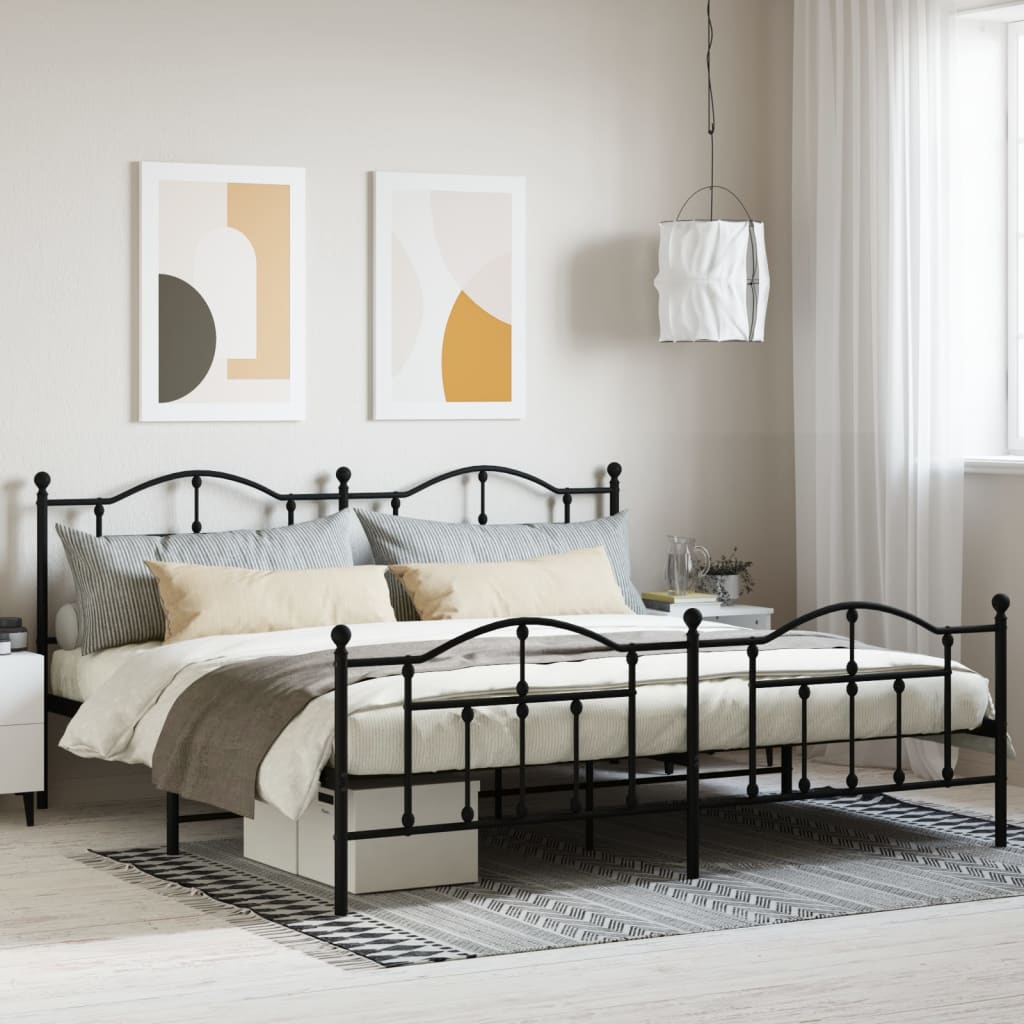 Metal Bed Frame Without Mattress 200X200Cm