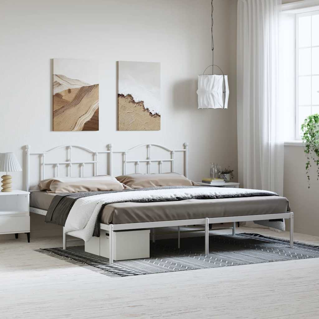 Metal Bed Frame Without Mattress 200X200Cm
