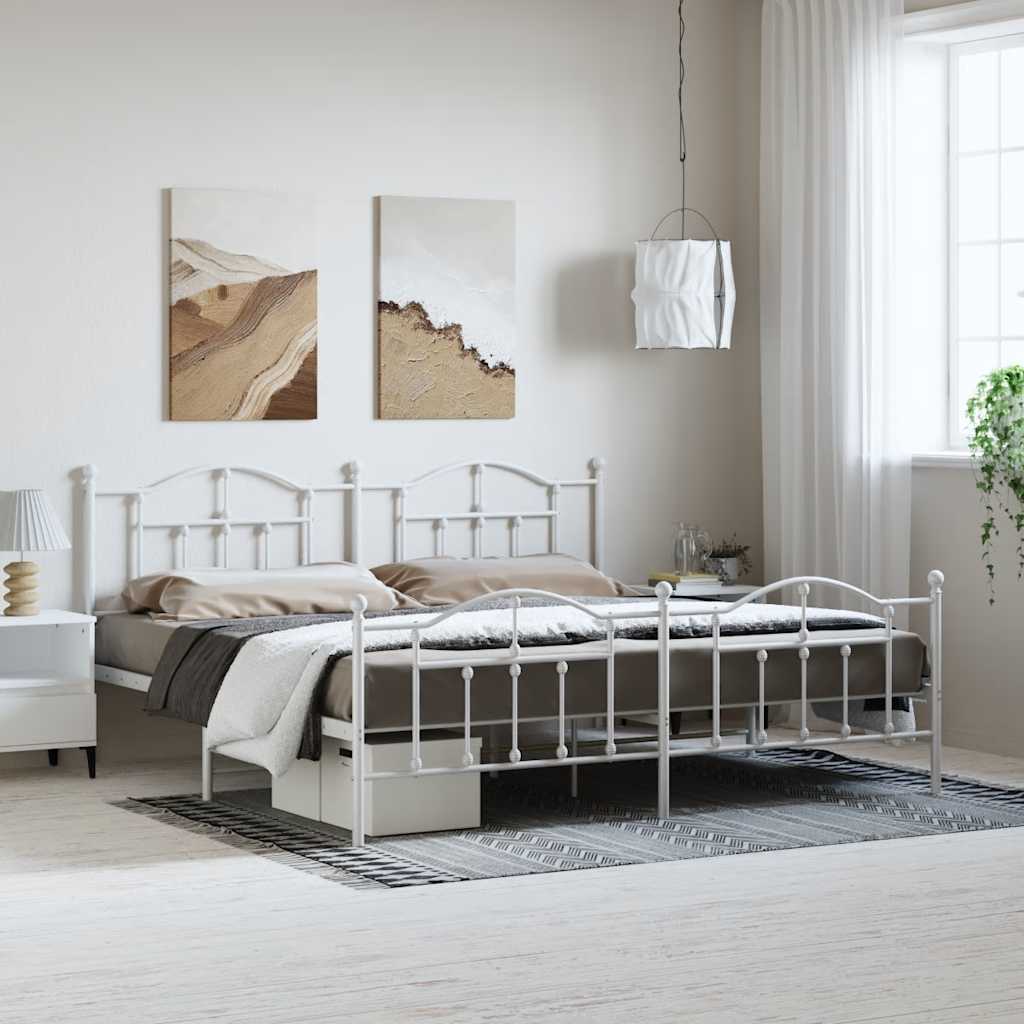 Metal Bed Frame Without Mattress 200X200Cm