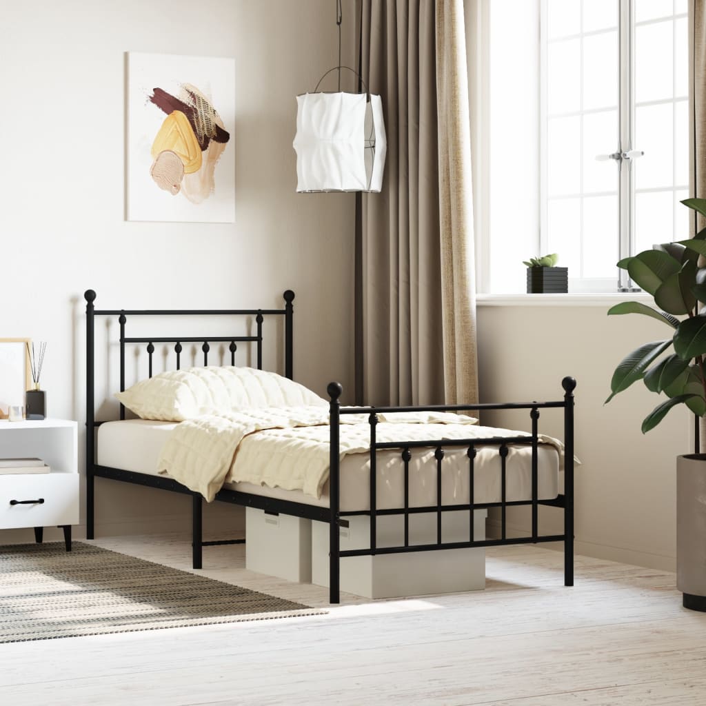Metal Bed Frame Without Mattress 100X200Cm