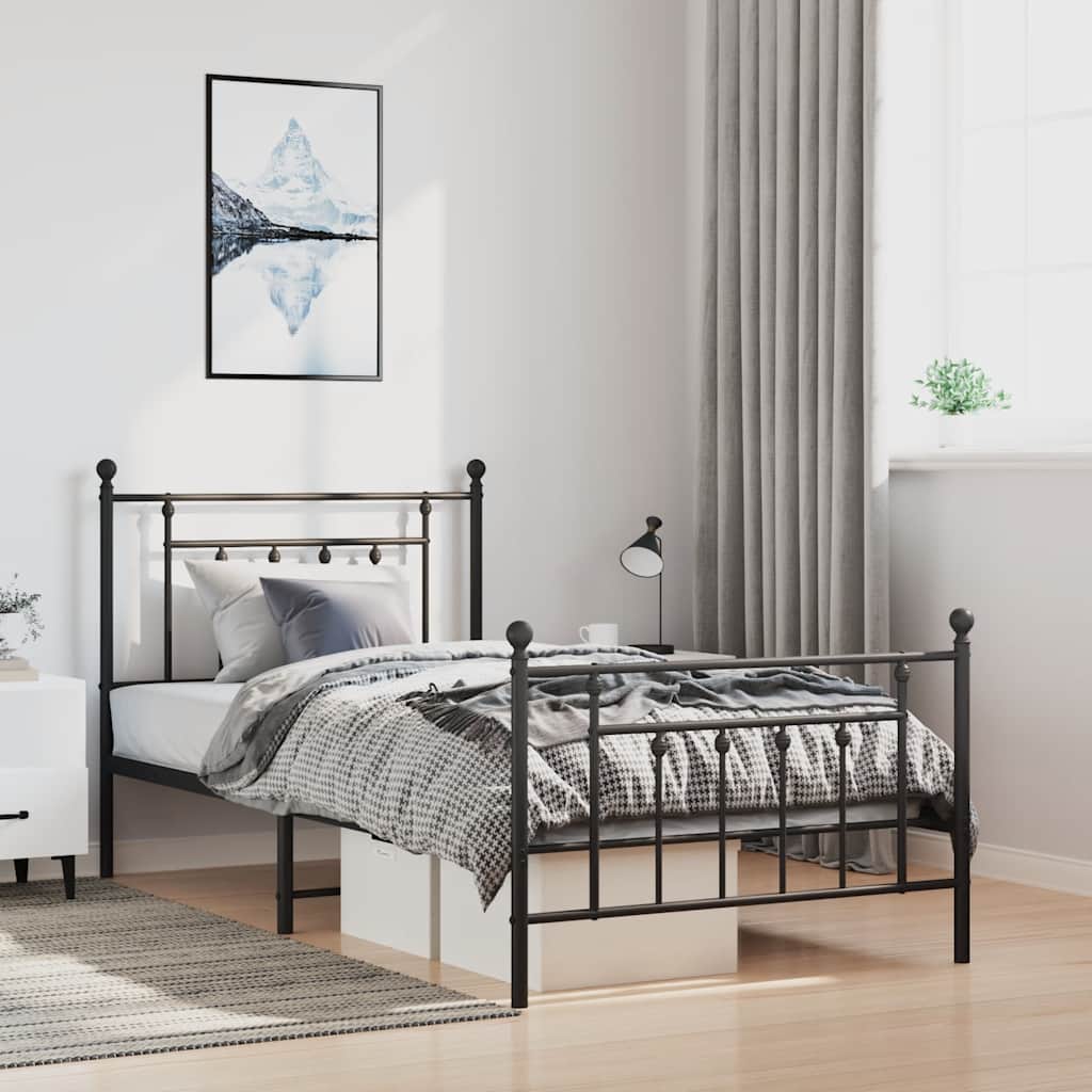 Metal Bed Frame Without Mattress 100X200Cm