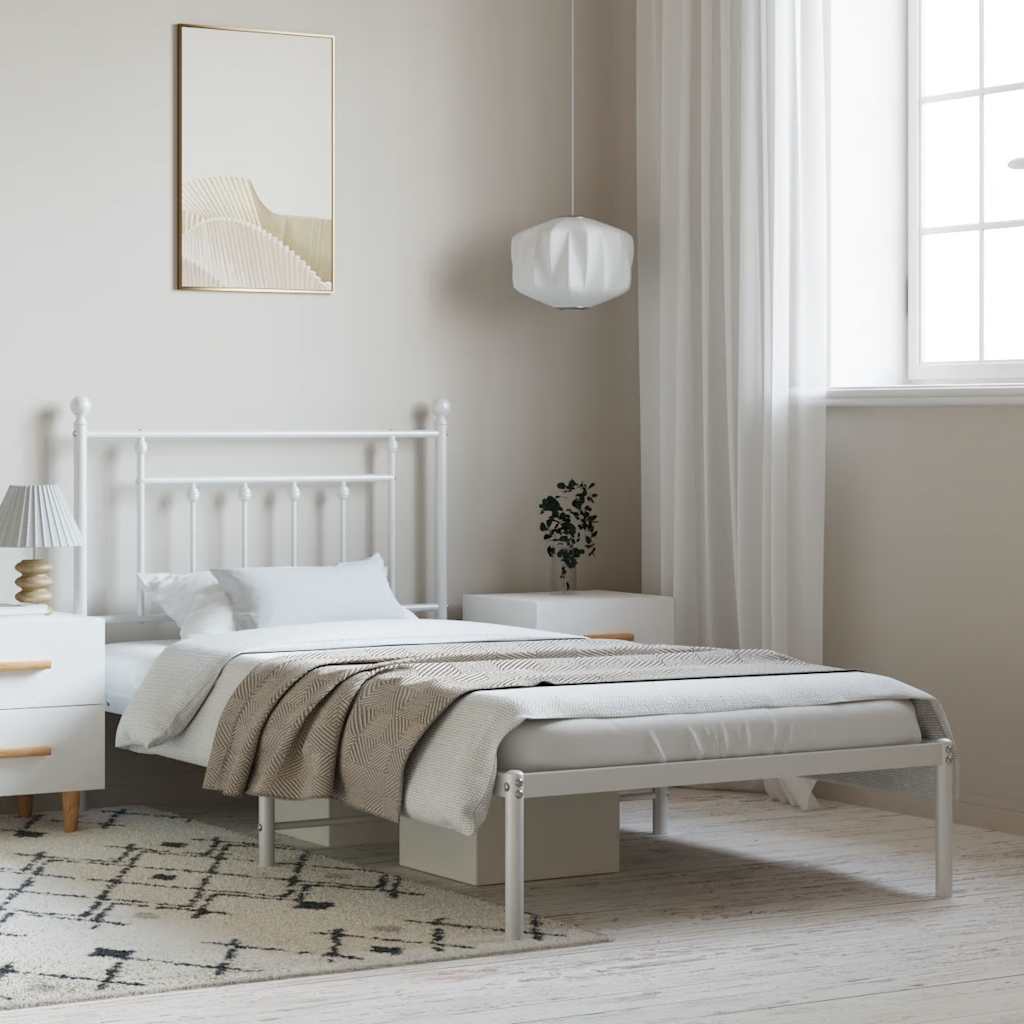 Metal Bed Frame Without Mattress 100X200Cm