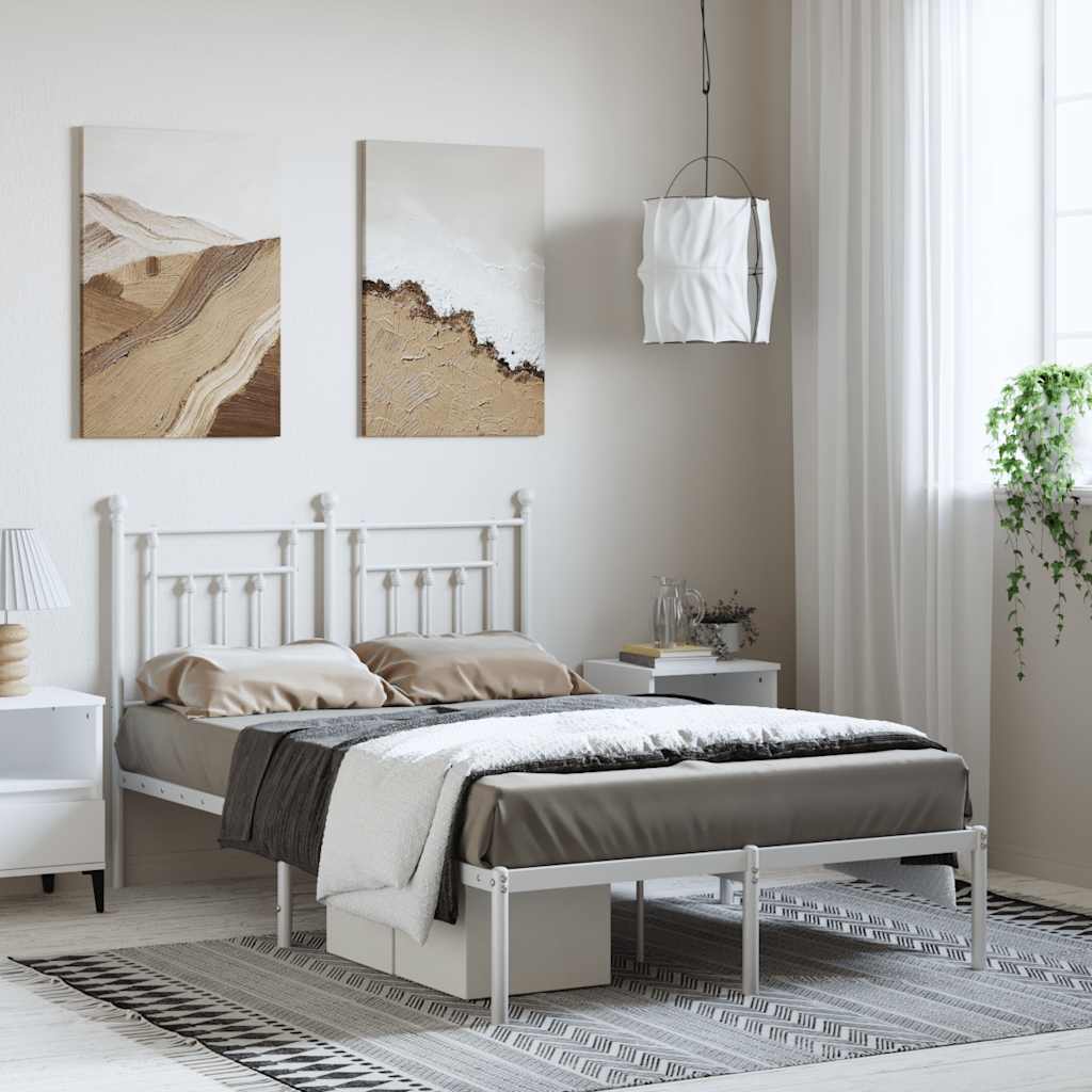 Metal Bed Frame Without Mattress 100X200Cm