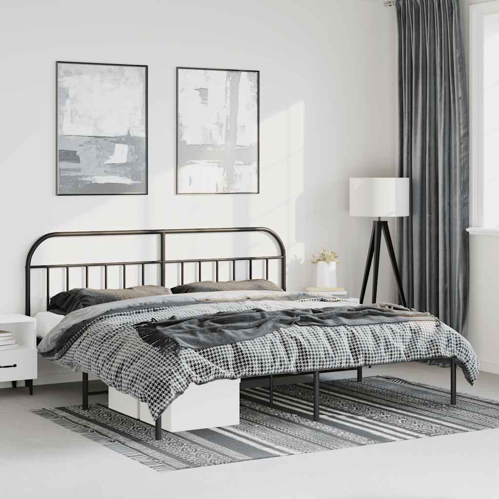 Metal Bed Frame Without Mattress With Footboard 120X190Cm