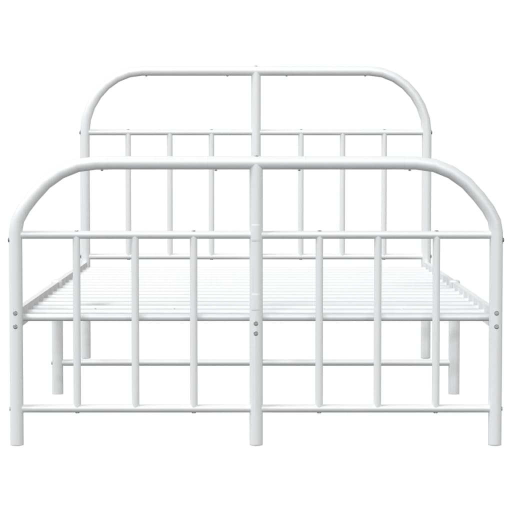 Metal Bed Frame Without Mattress With Footboard 120X190Cm