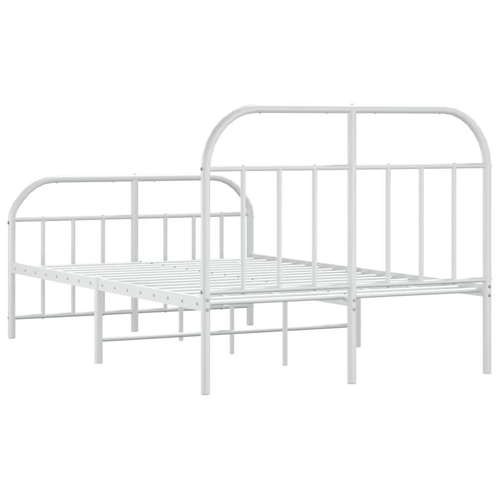Metal Bed Frame Without Mattress With Footboard 120X190Cm