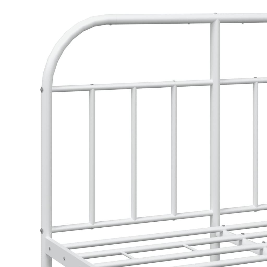 Metal Bed Frame Without Mattress With Footboard 120X190Cm