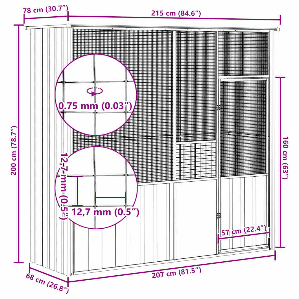 Bird Cage Galvanised Steel