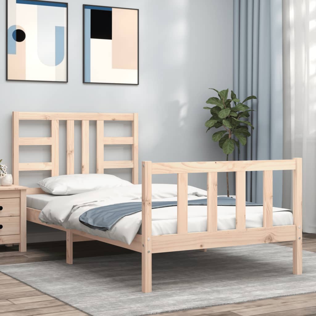 Bed Frame Without Mattress Small Single Solid Wood Pine