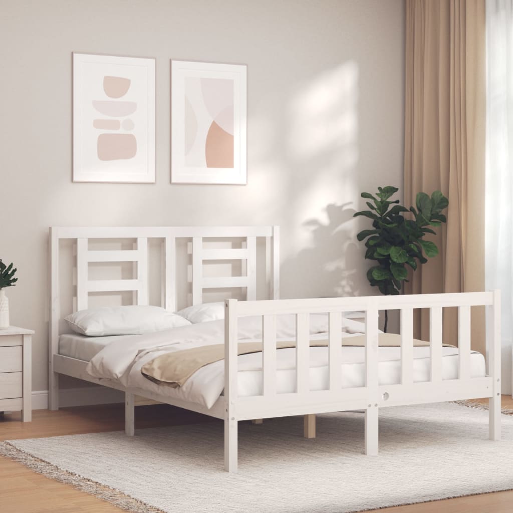 Bed Frame Without Mattress Solid Wood Pine