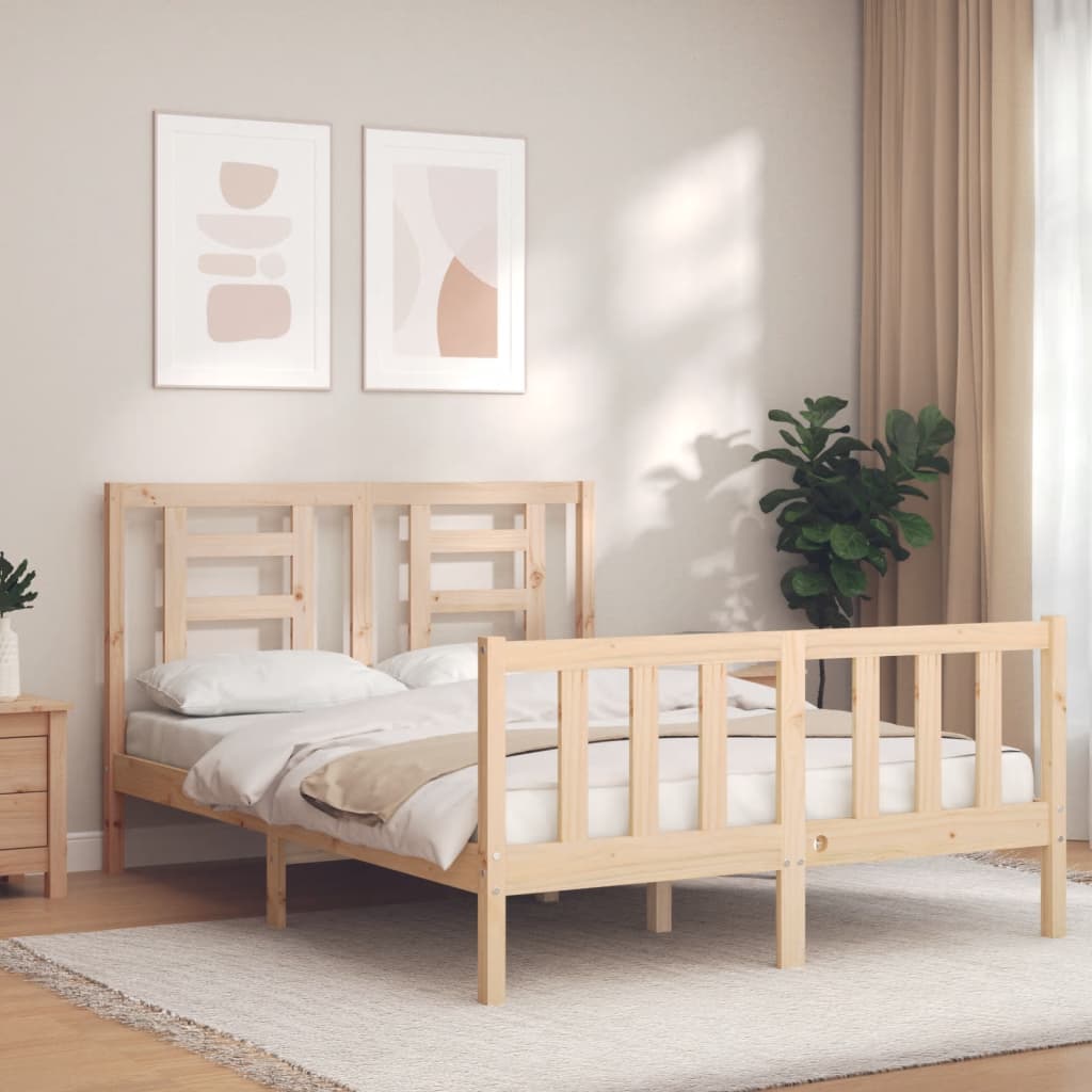 Bed Frame Without Mattress Solid Wood Pine