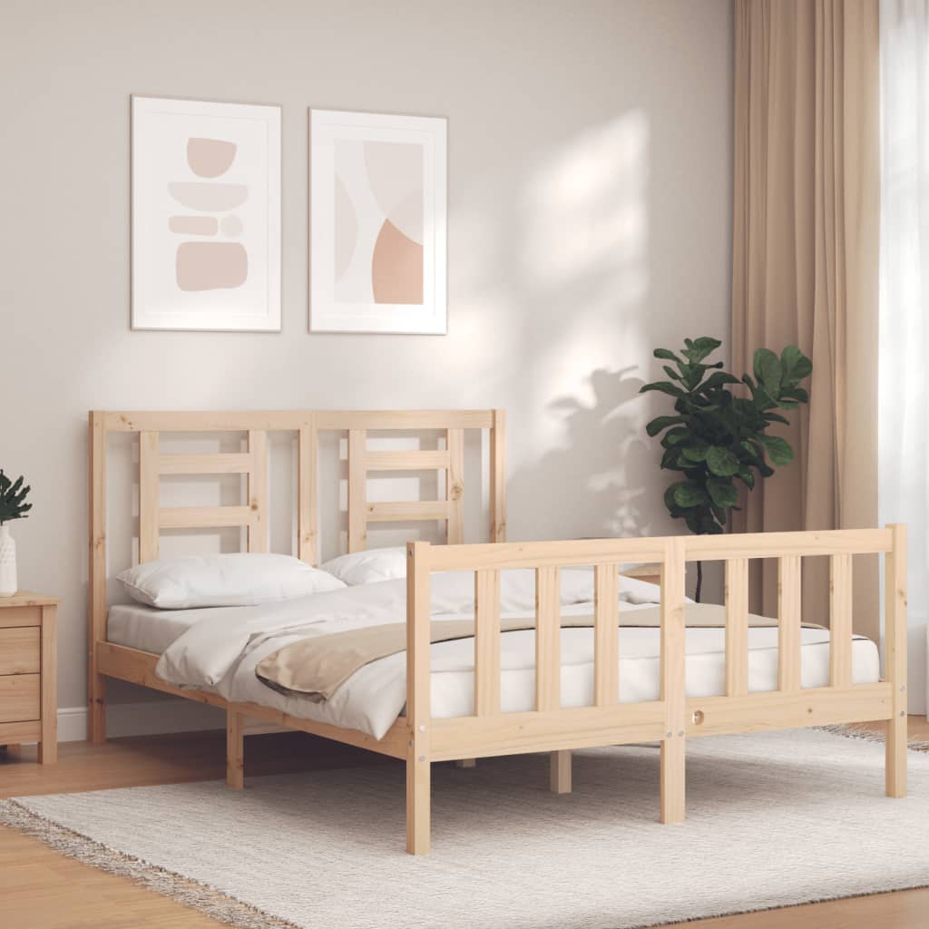 Bed Frame Without Mattress Solid Wood Pine