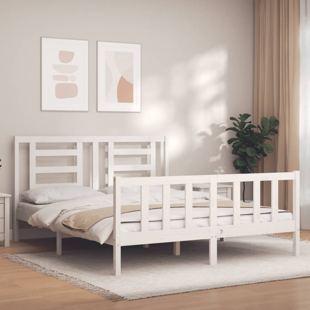 Bed Frame Without Mattress Solid Wood Pine