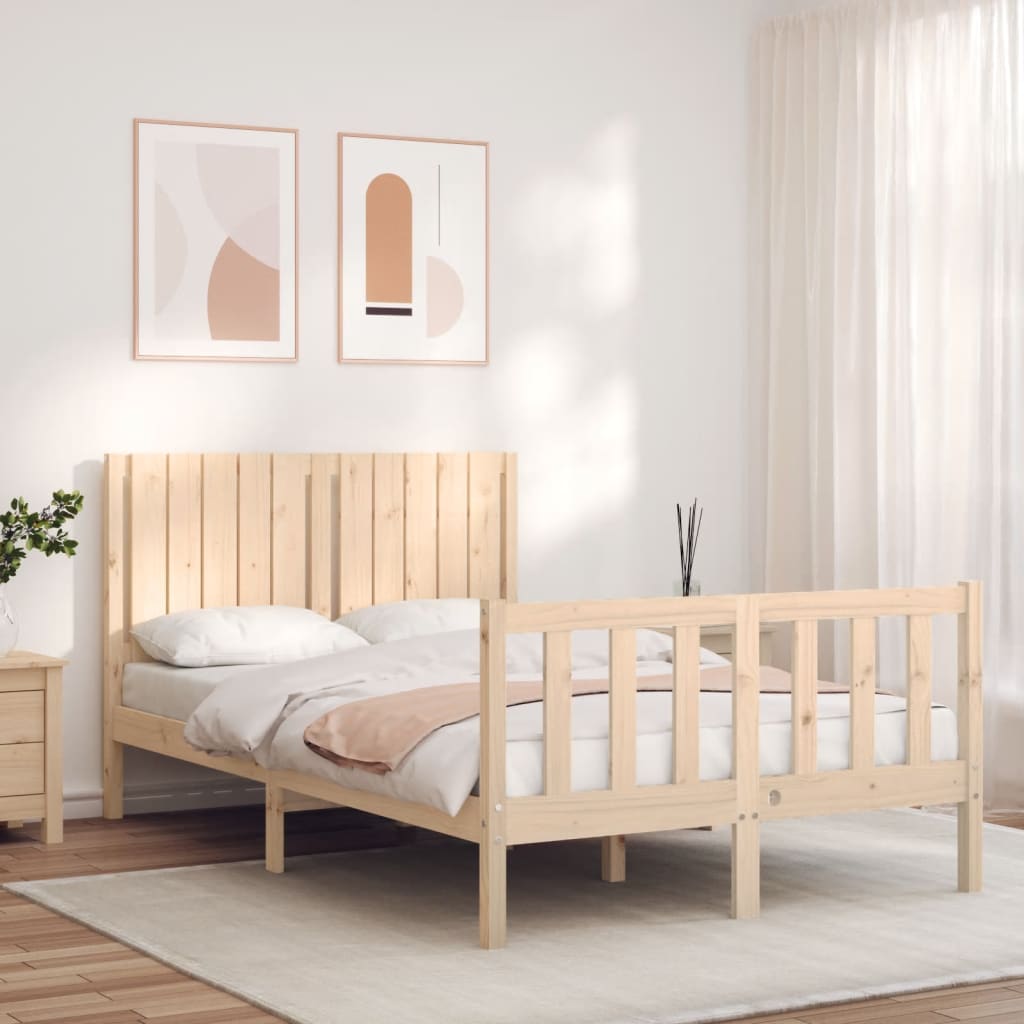 Bed Frame Without Mattress Solid Wood Pine