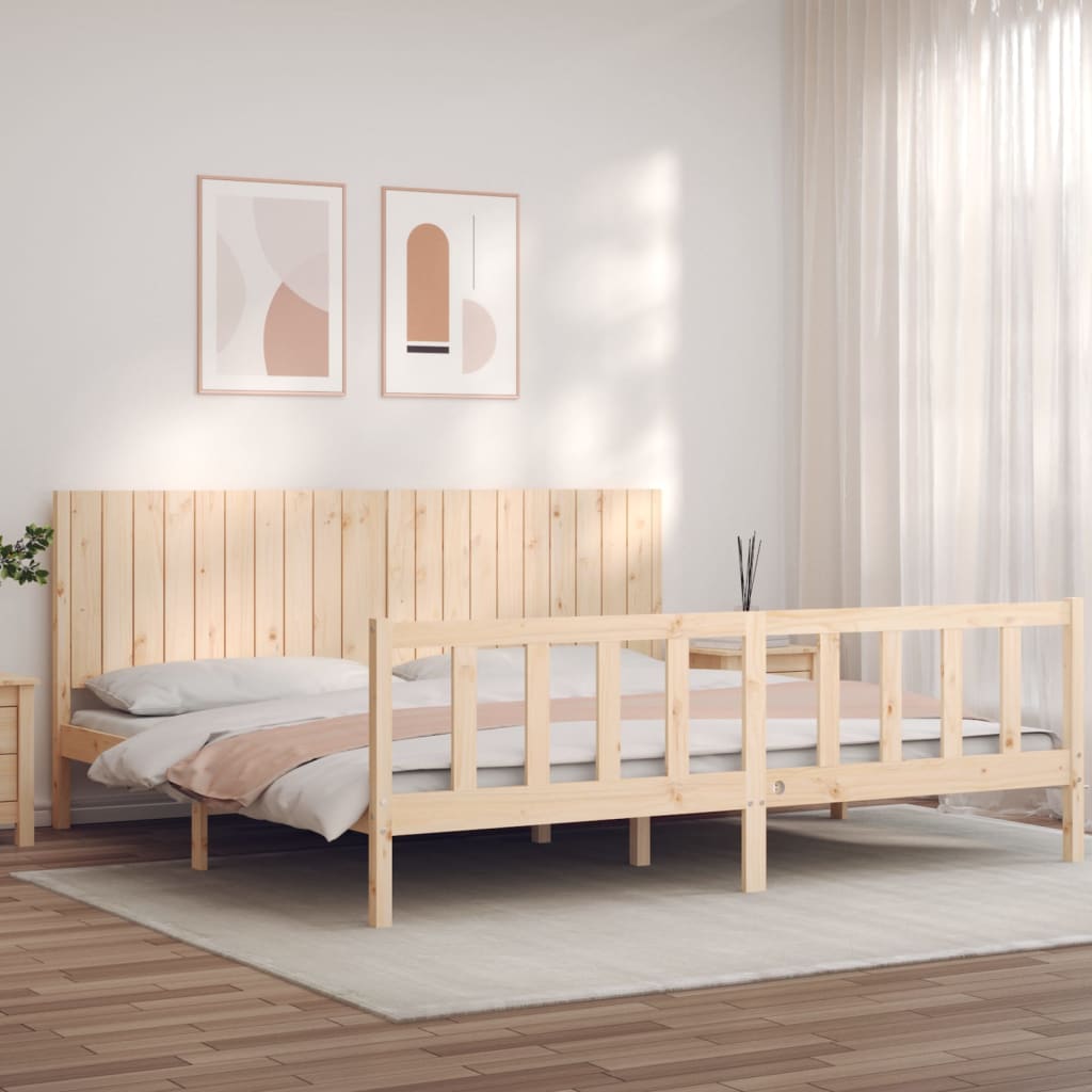 Bed Frame Without Mattress Solid Wood Pine