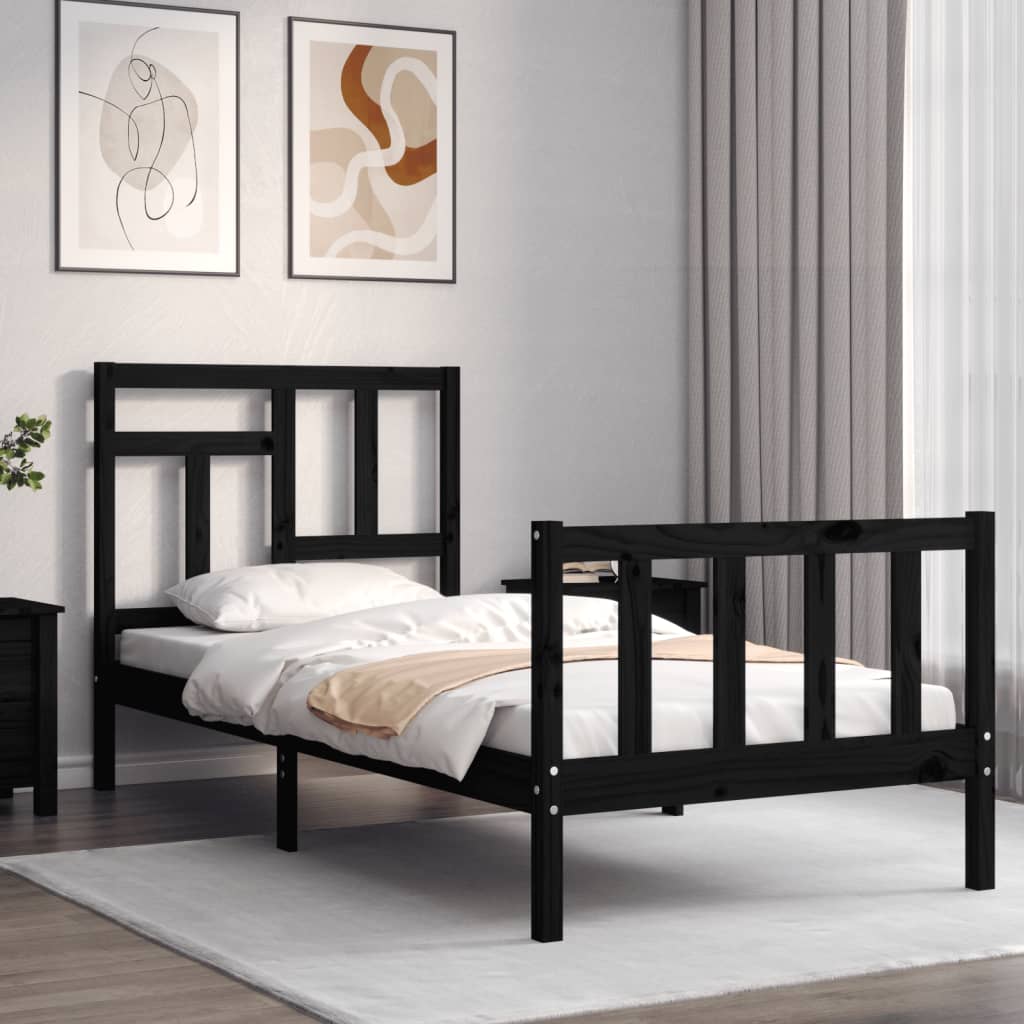 Bed Frame Without Mattress Single Solid Wood Pine
