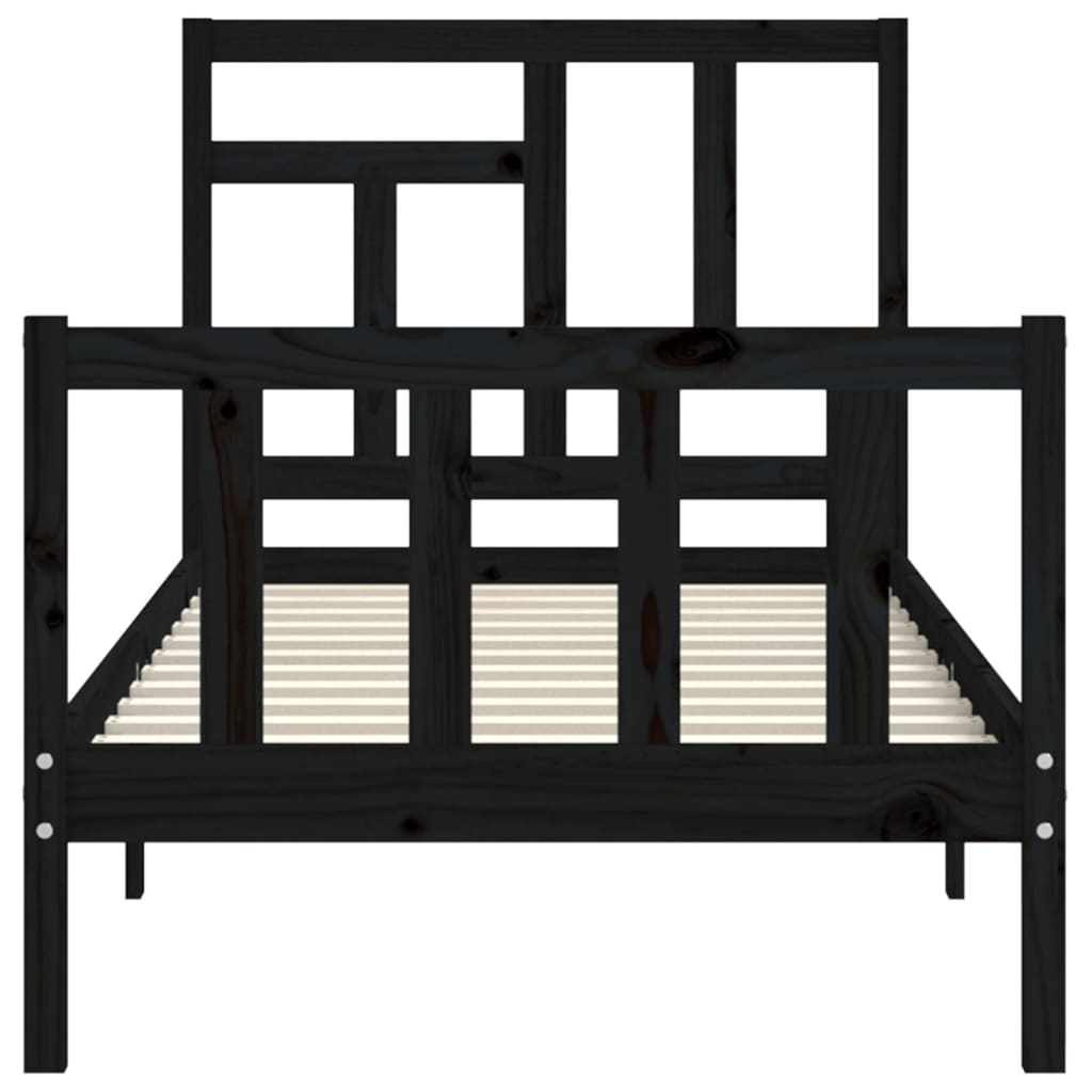 Bed Frame Without Mattress Single Solid Wood Pine
