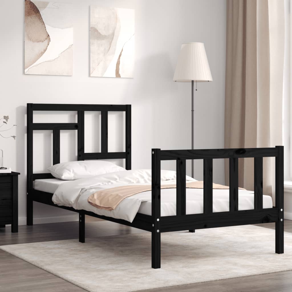 Bed Frame Without Mattress Single Solid Wood Pine