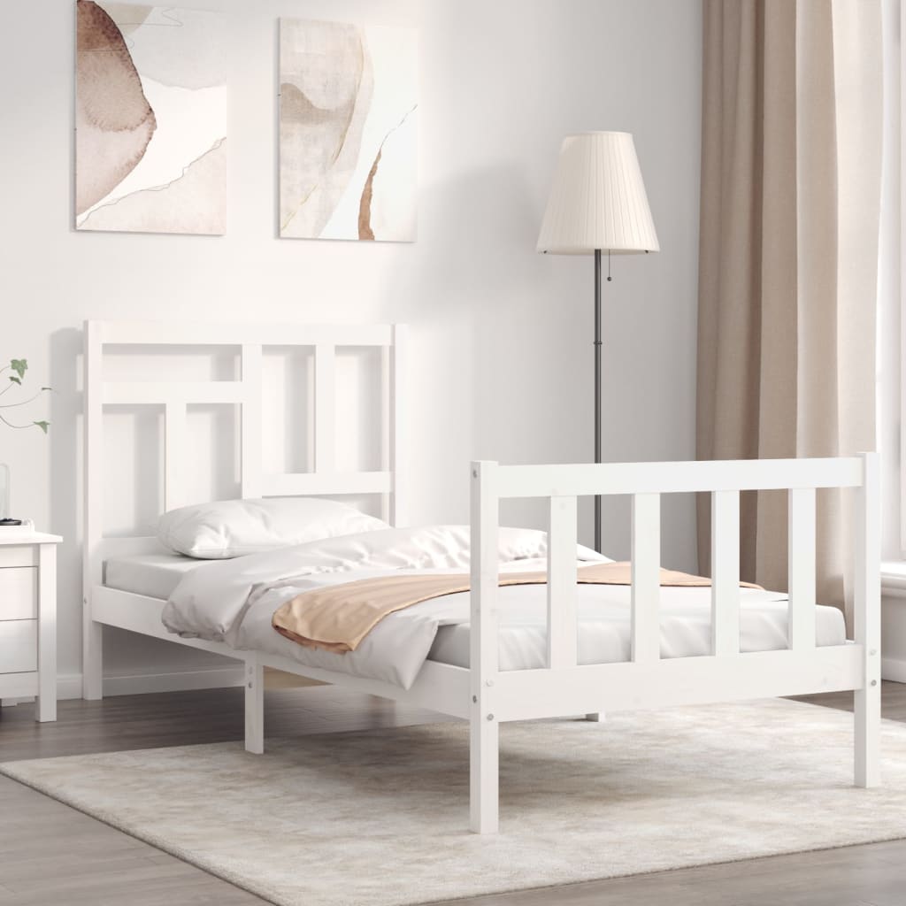 Bed Frame Without Mattress Single Solid Wood Pine