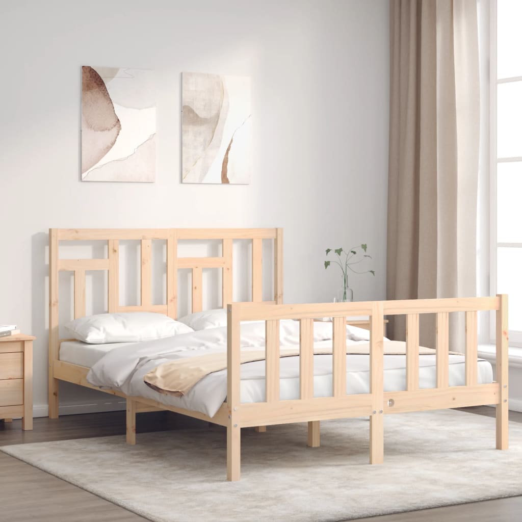Bed Frame Without Mattress Single Solid Wood Pine