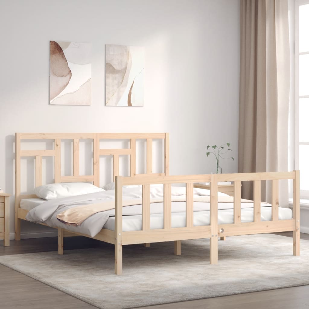 Bed Frame Without Mattress Single Solid Wood Pine