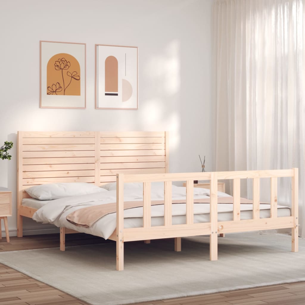 Bed Frame Without Mattress Small Single Solid Wood Pine