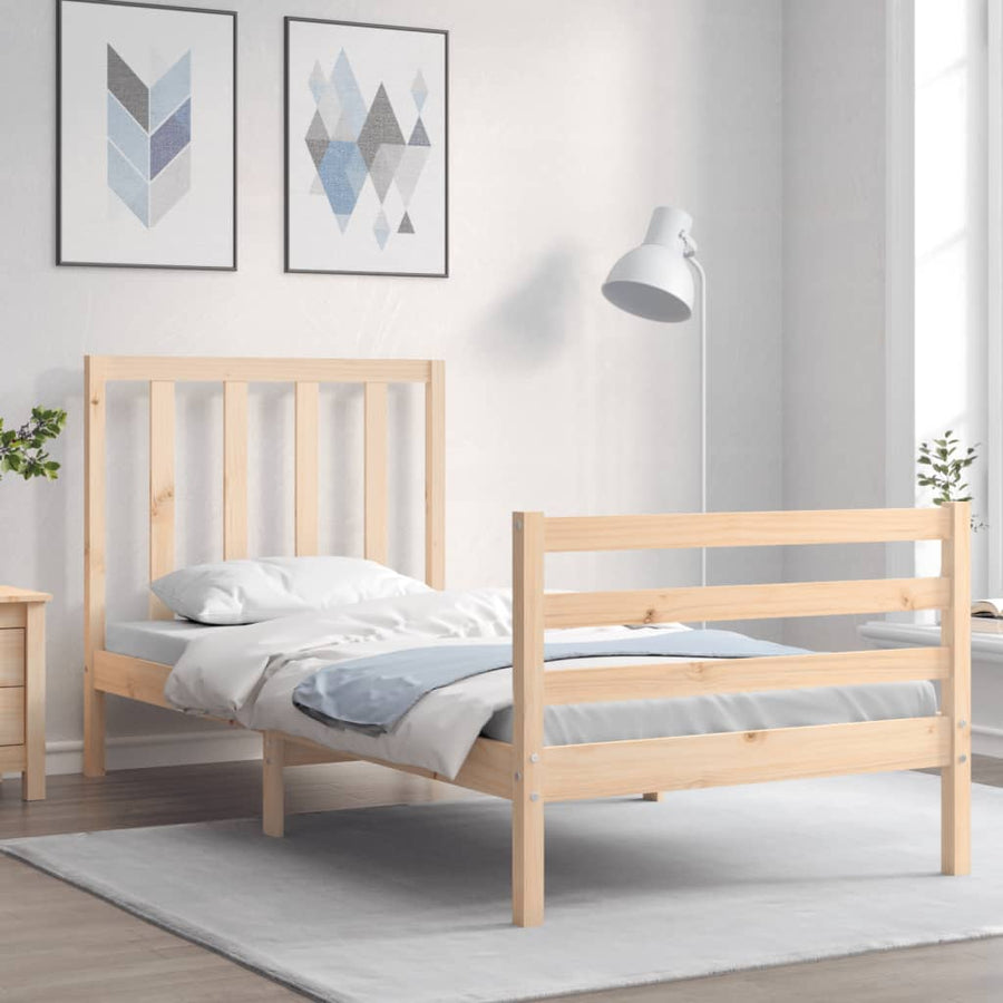 Bed Frame Without Mattress Small Single Solid Wood Pine