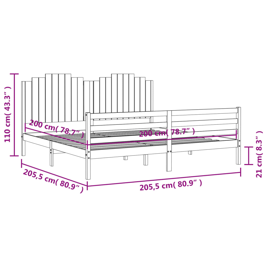 Bed Frame Without Mattress Solid Wood