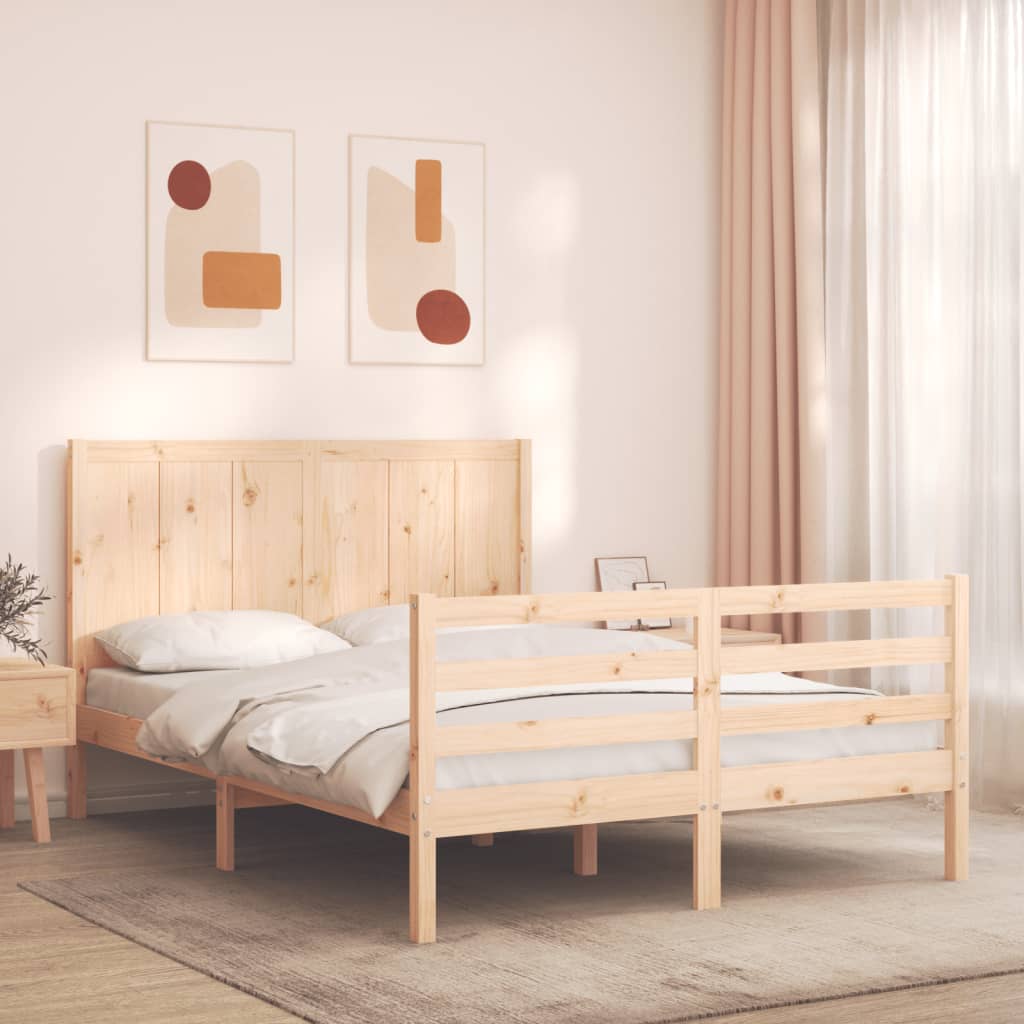 Bed Frame Without Mattress Small Double Solid Wood