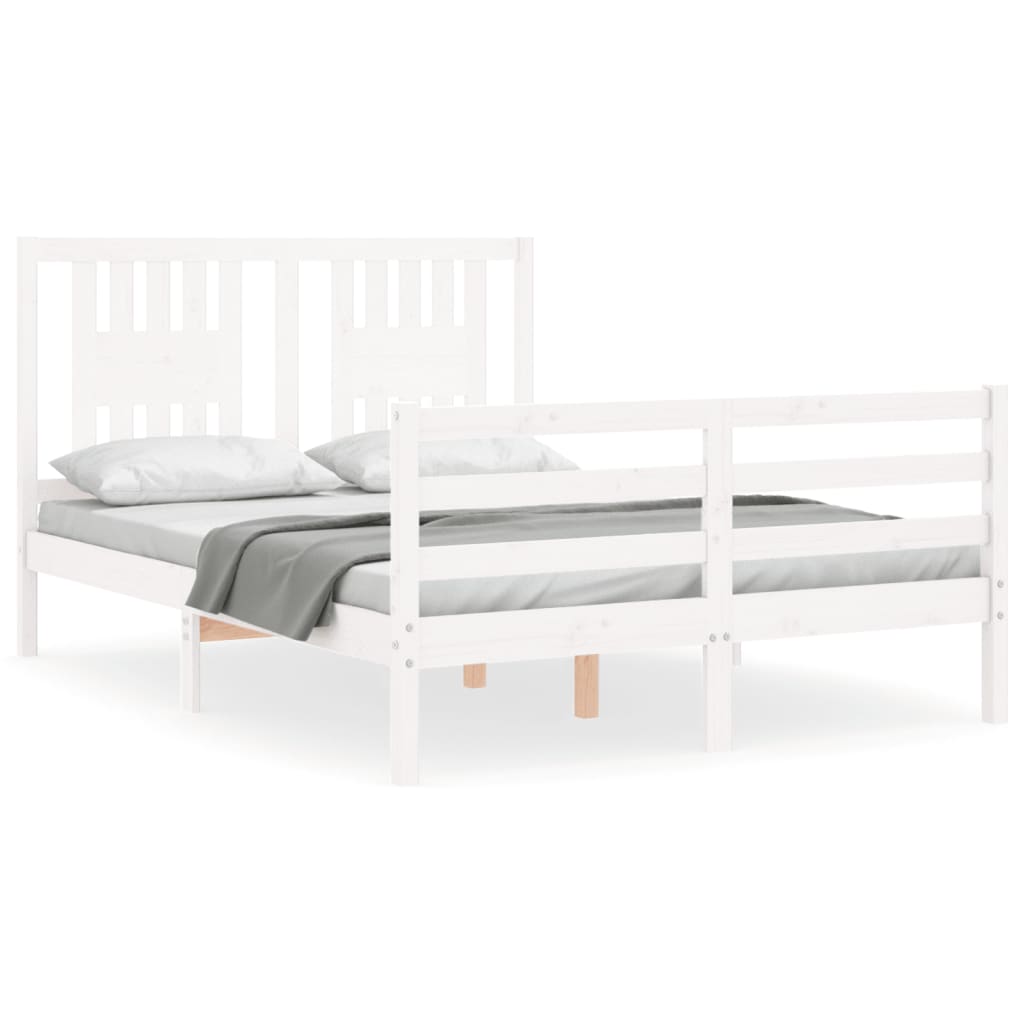 Bed Frame Without Mattress Double Solid Wood