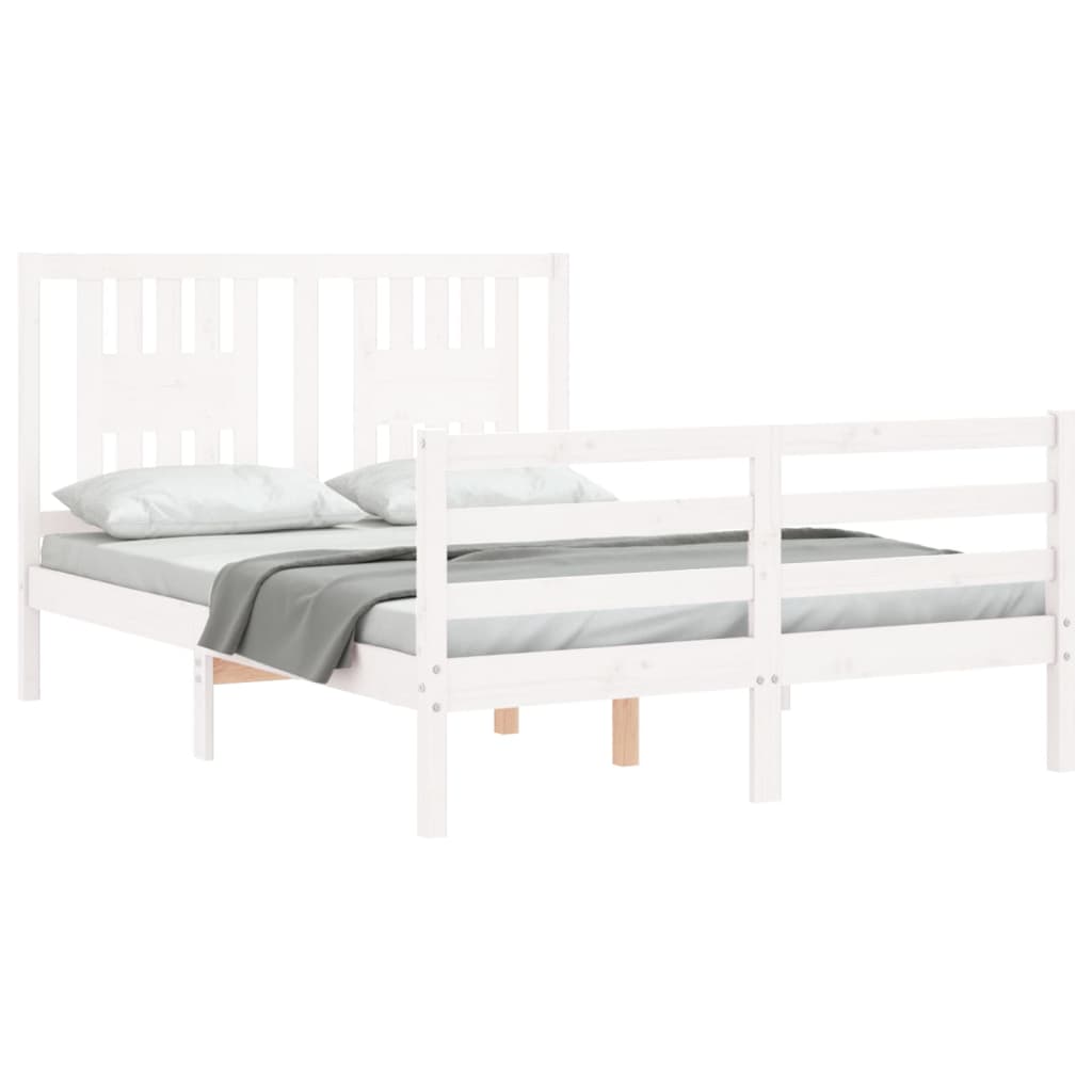 Bed Frame Without Mattress Double Solid Wood