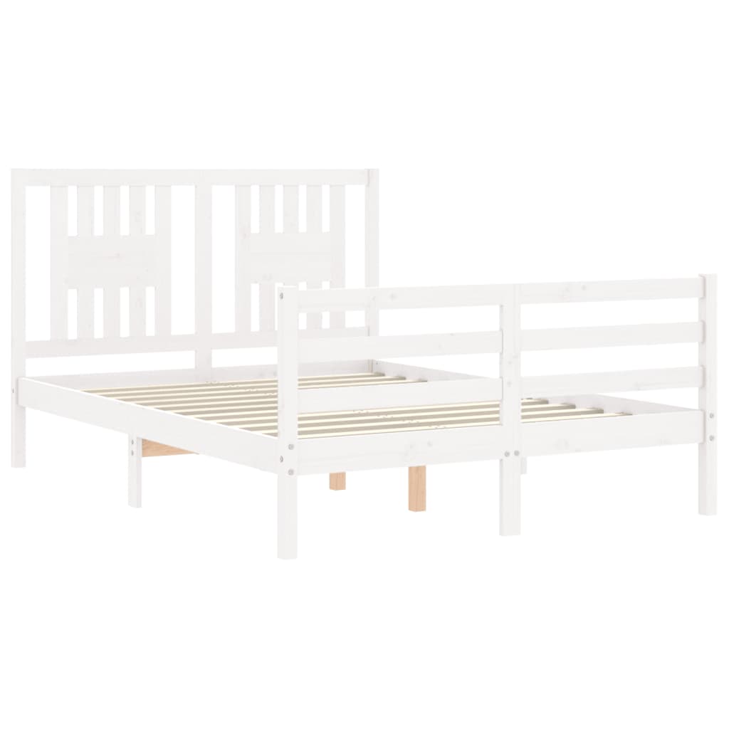 Bed Frame Without Mattress Double Solid Wood