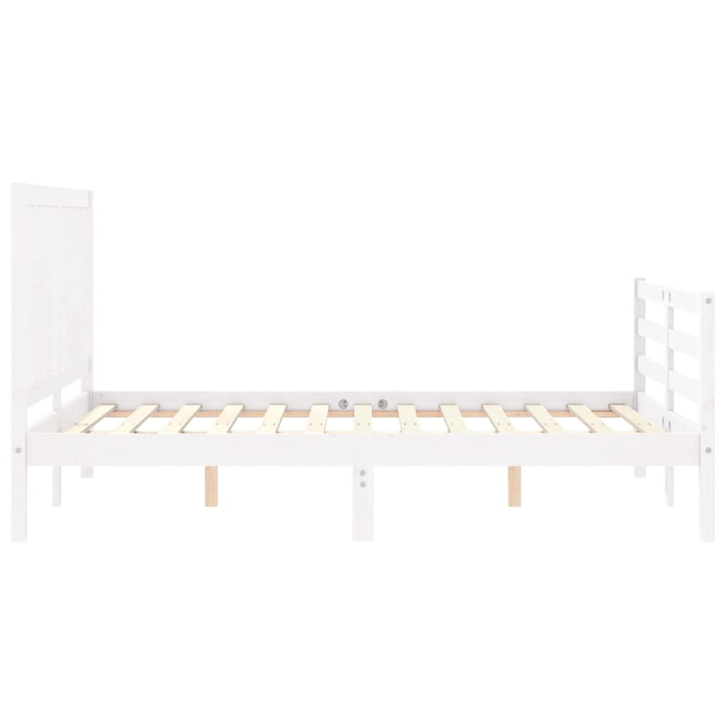 Bed Frame Without Mattress Double Solid Wood