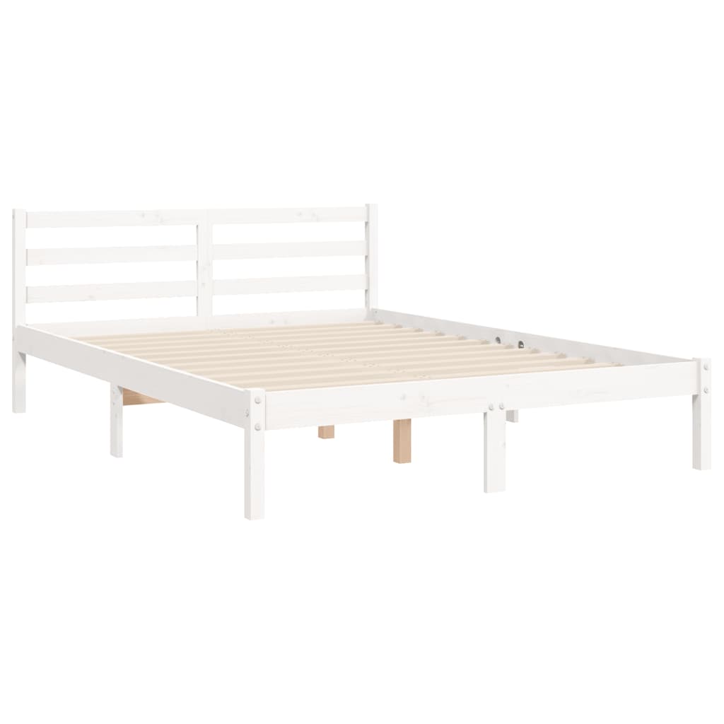 Bed Frame Without Mattress Double Solid Wood
