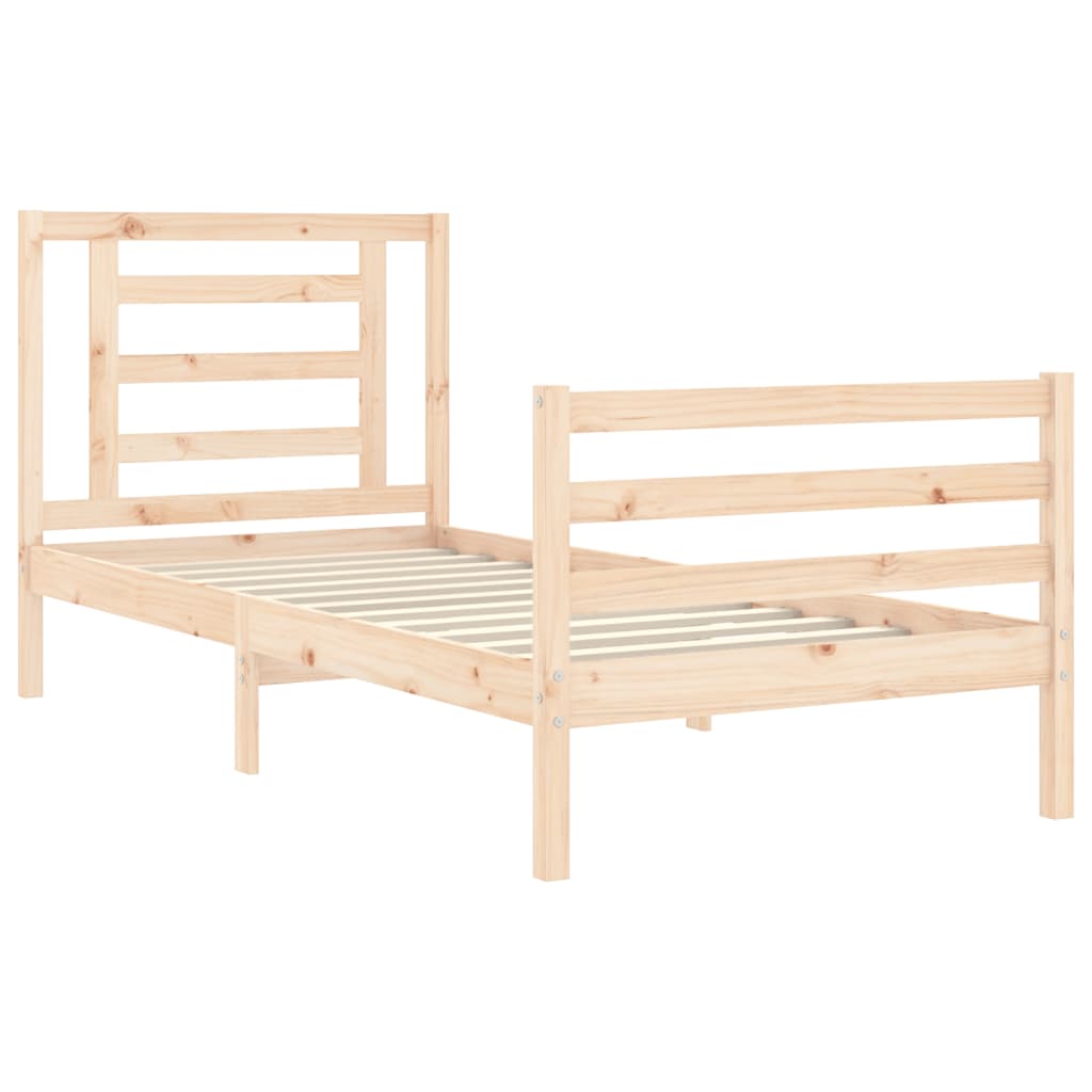 Bed Frame Without Mattress Single Solid Wood
