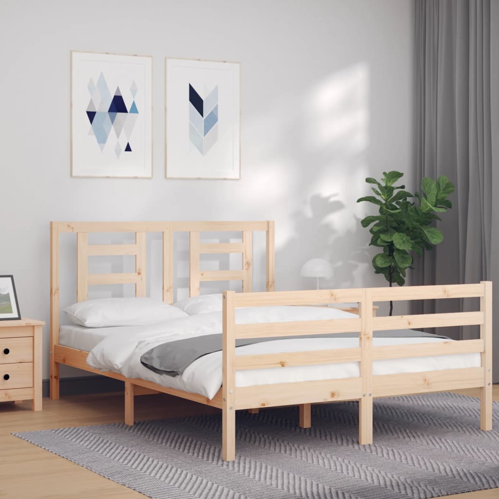 Bed Frame Without Mattress Single Solid Wood