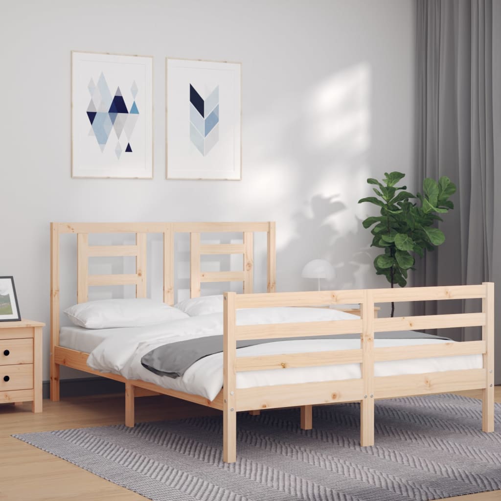 Bed Frame Without Mattress Single Solid Wood