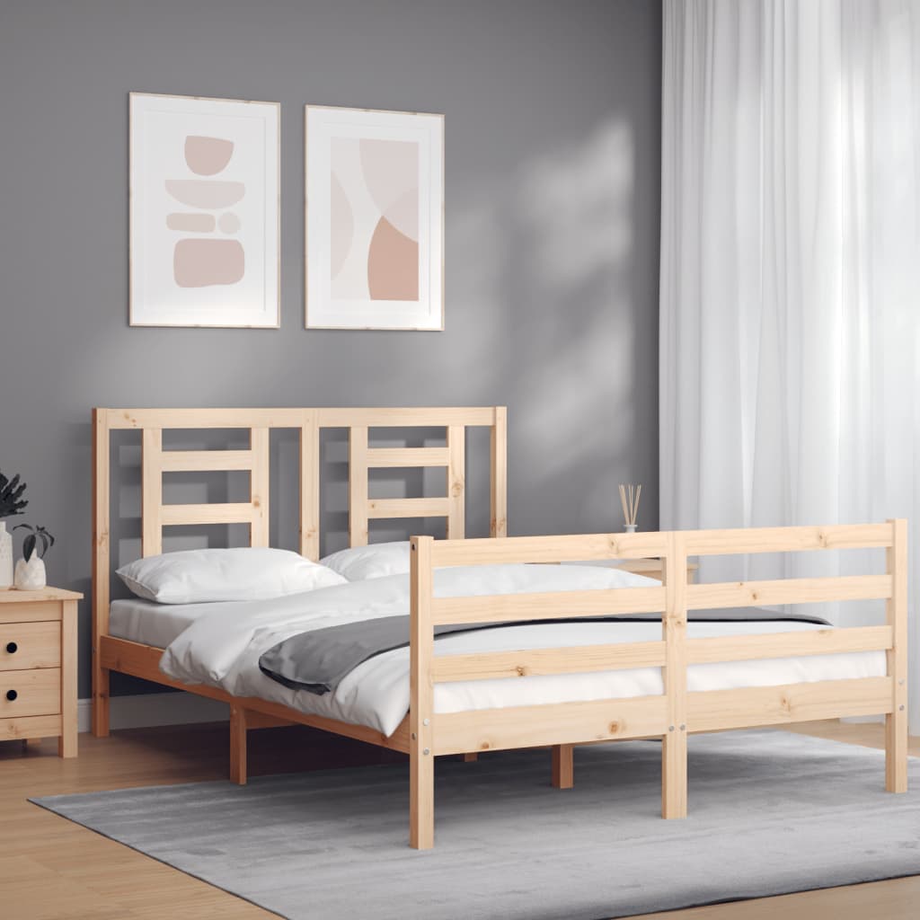 Bed Frame Without Mattress Single Solid Wood