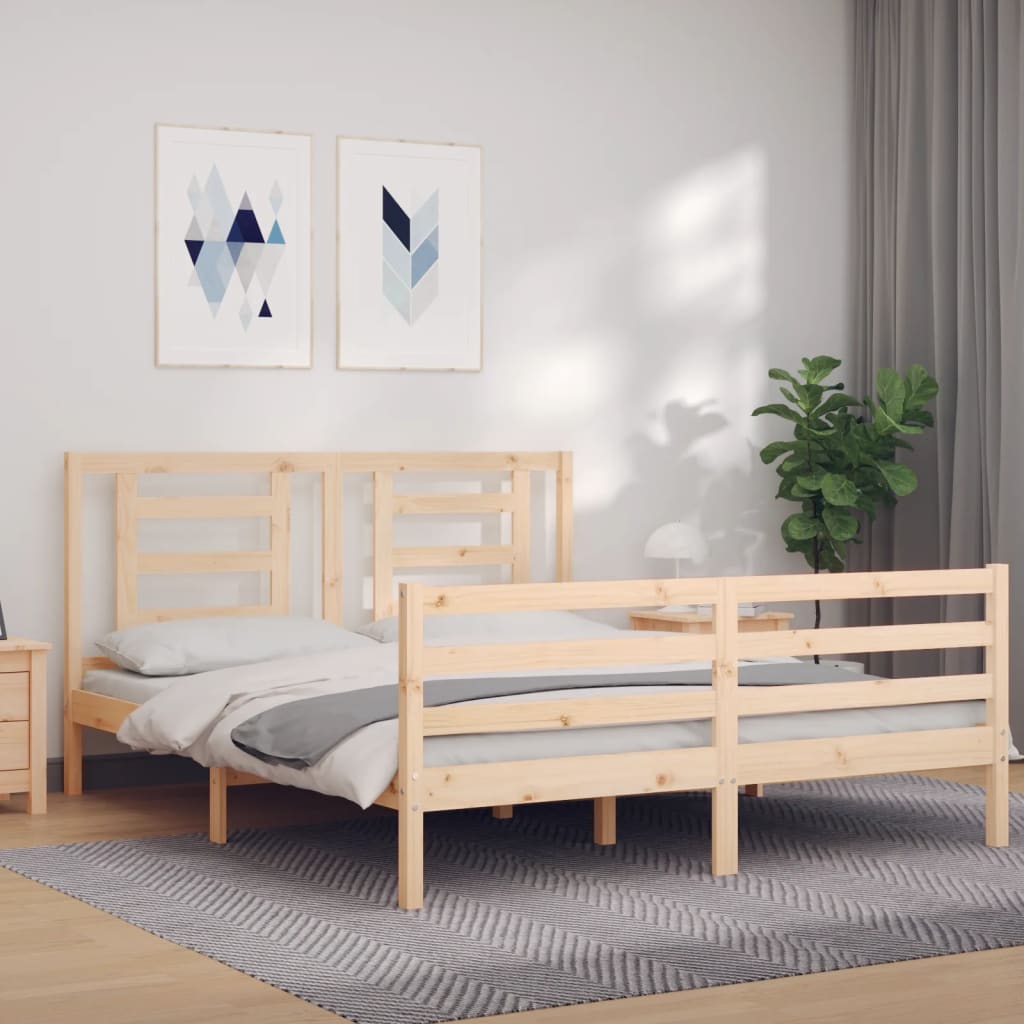 Bed Frame Without Mattress Single Solid Wood