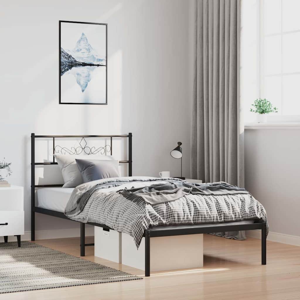 Metal Bed Frame Without Mattress 183X213Cm