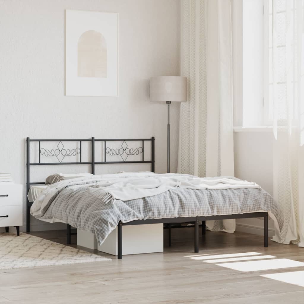 Metal Bed Frame Without Mattress 183X213Cm