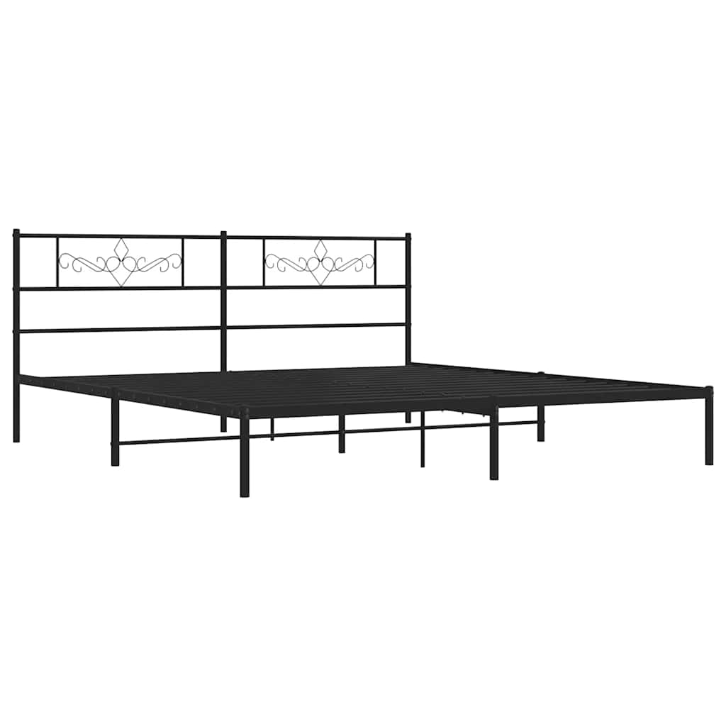 Metal Bed Frame Without Mattress 183X213Cm