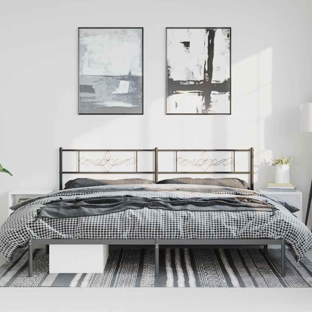 Metal Bed Frame Without Mattress 183X213Cm