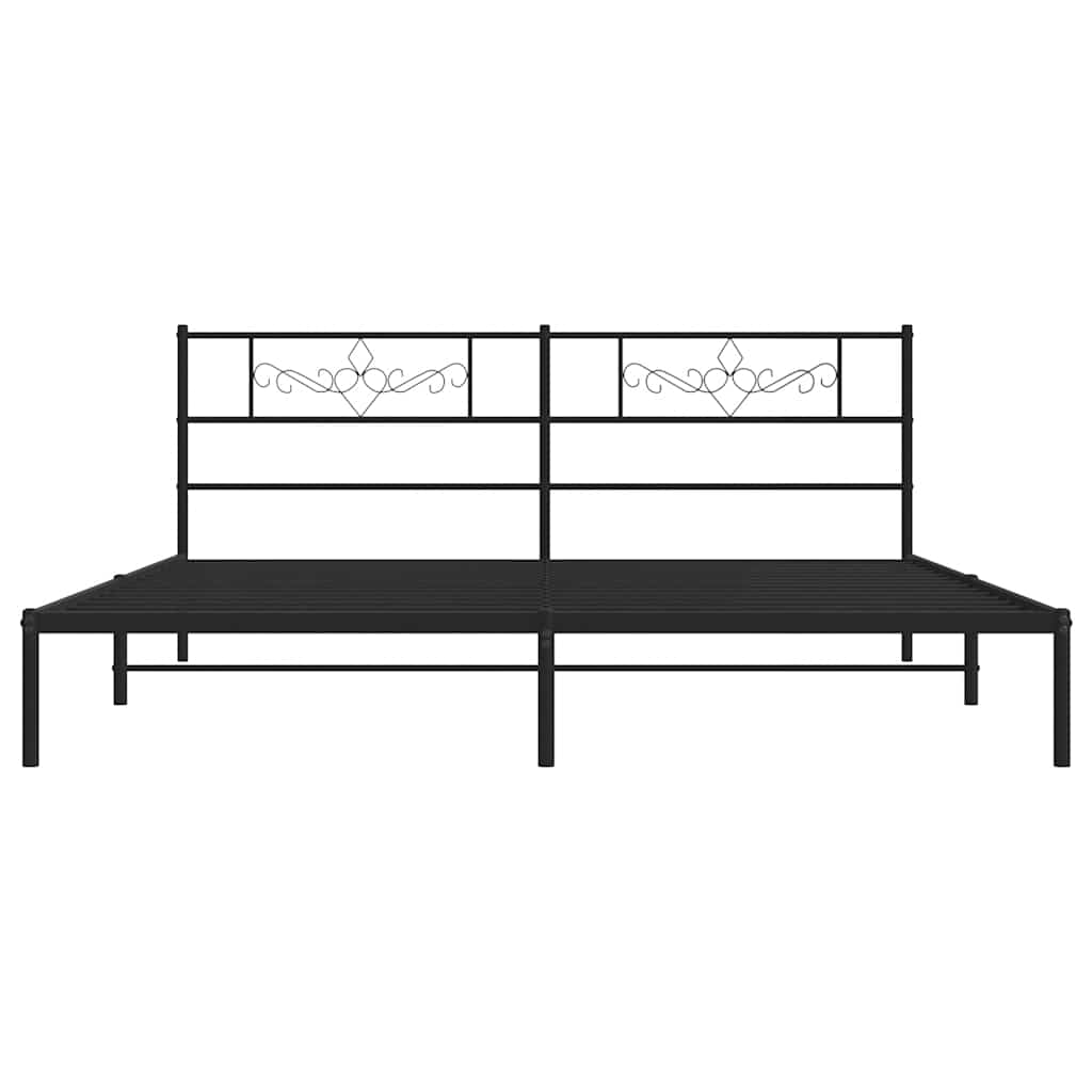 Metal Bed Frame Without Mattress 183X213Cm