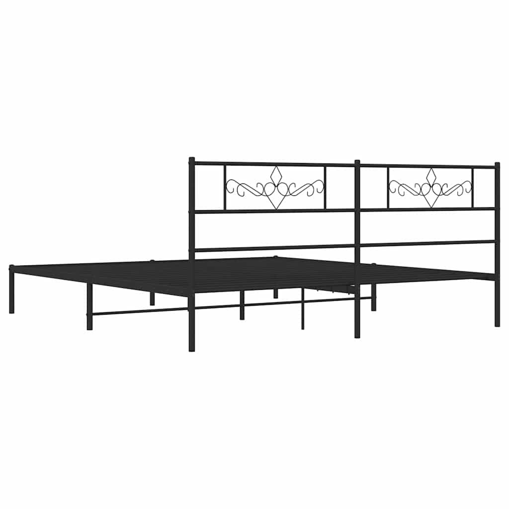 Metal Bed Frame Without Mattress 183X213Cm