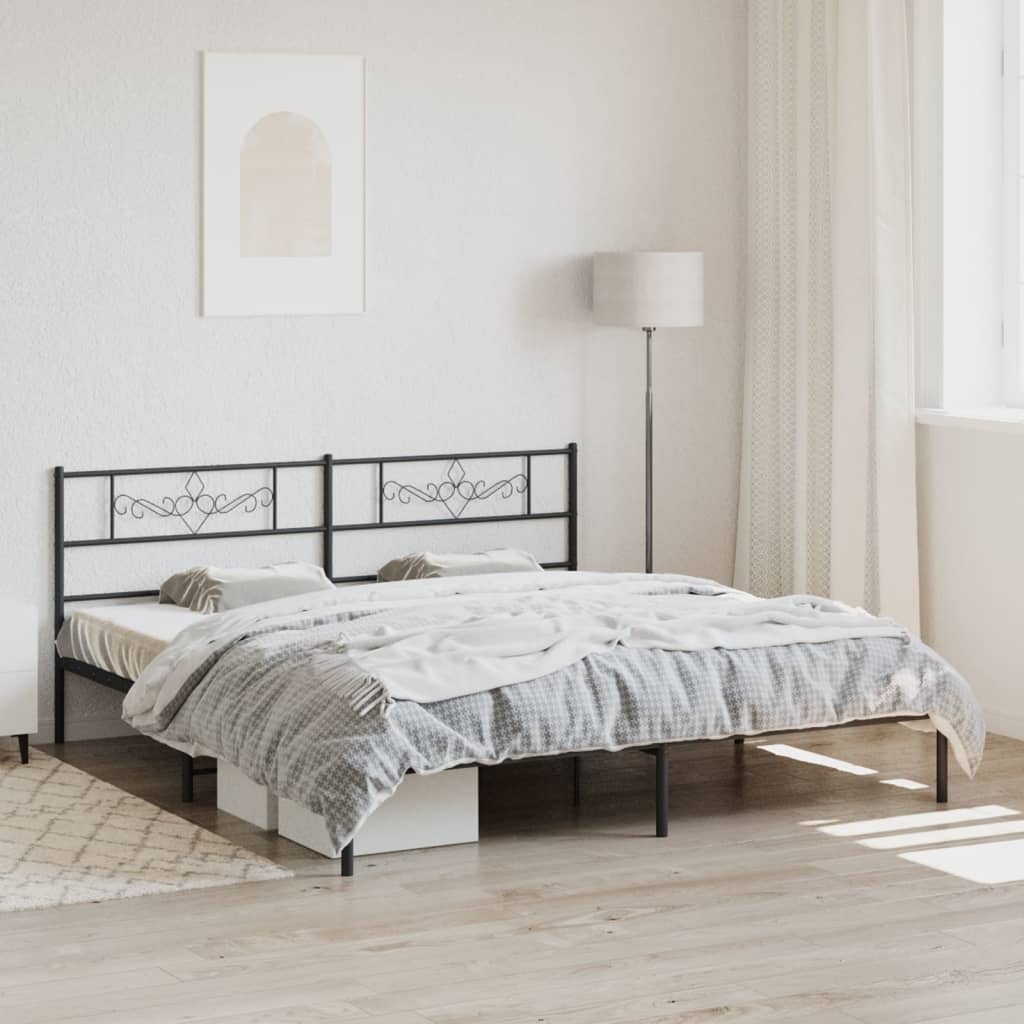 Metal Bed Frame Without Mattress 183X213Cm