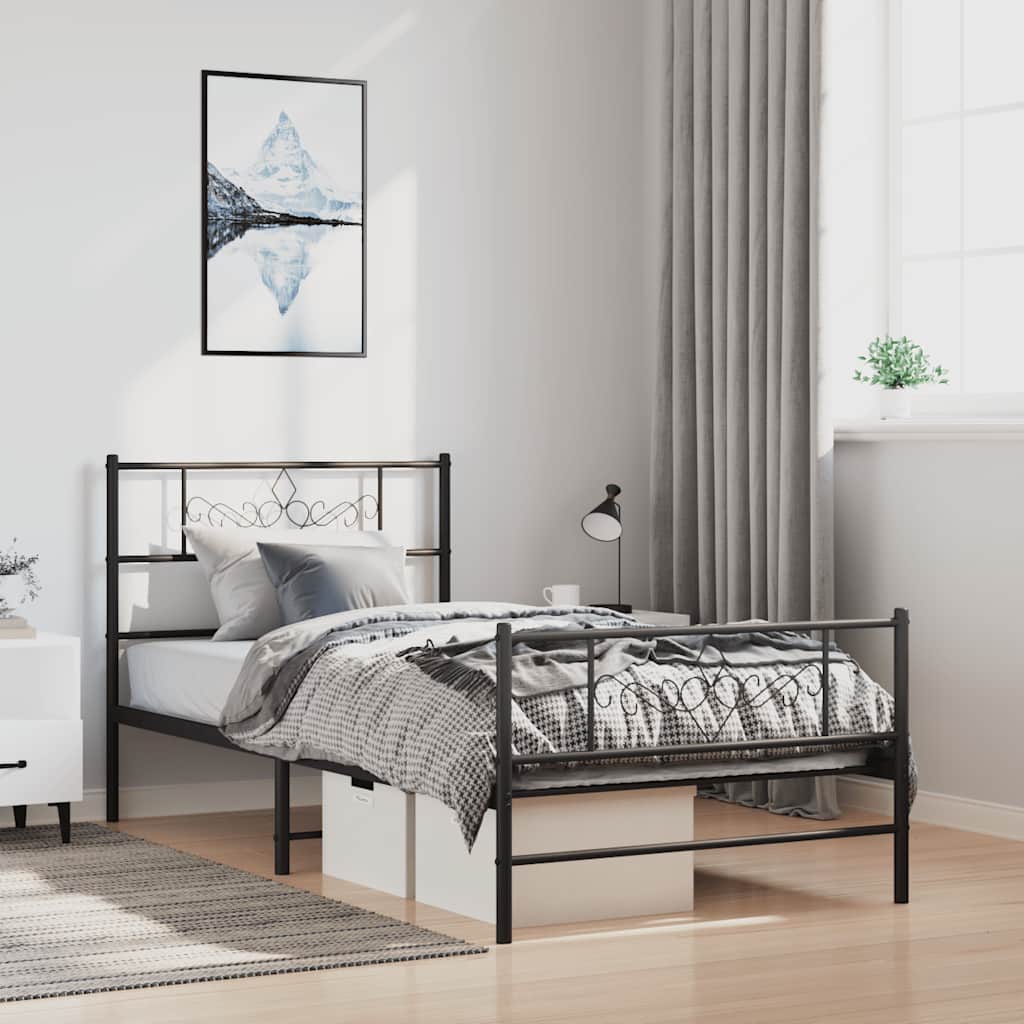 Metal Bed Frame Without Mattress 183X213Cm