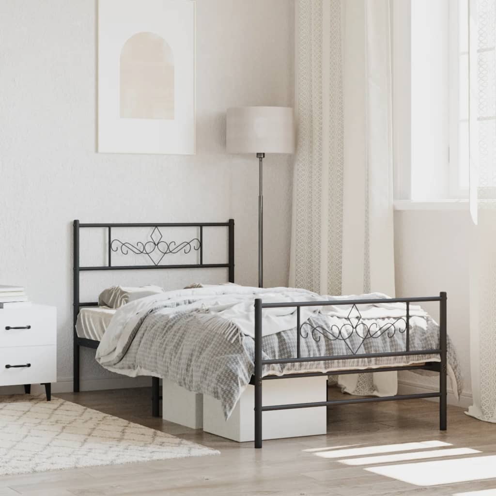 Metal Bed Frame Without Mattress 183X213Cm