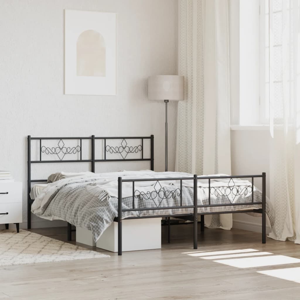Metal Bed Frame Without Mattress 183X213Cm