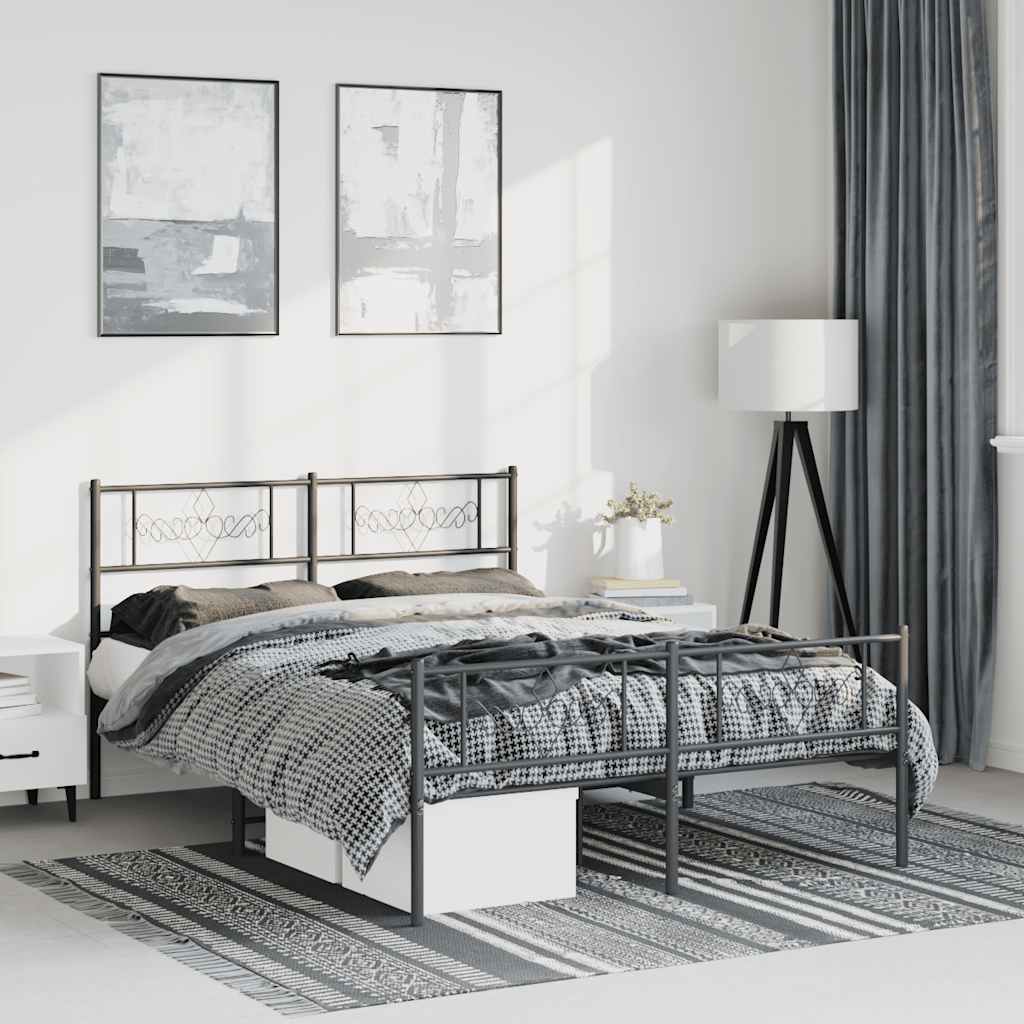 Metal Bed Frame Without Mattress 183X213Cm